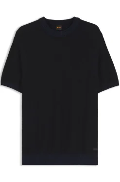 Cotton-blend knit T-shirt