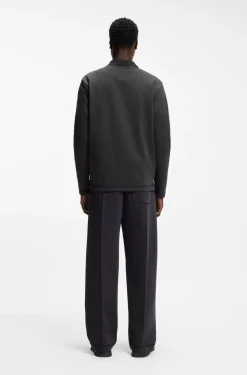 Cotton-blend polo shirt with stacked logo