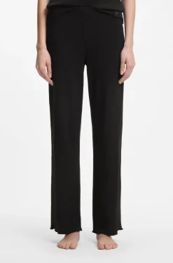 Cotton-blend pyjama bottoms in waffle jersey