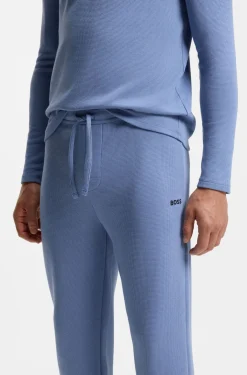 Cotton-blend pyjama bottoms with embroidered logo