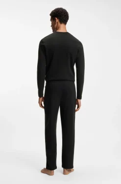 Cotton-blend pyjama bottoms with embroidered logo