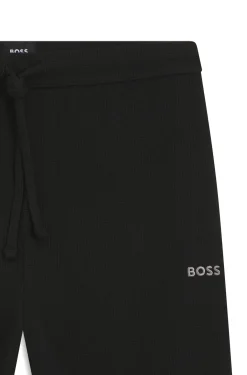 Cotton-blend pyjama bottoms with embroidered logo
