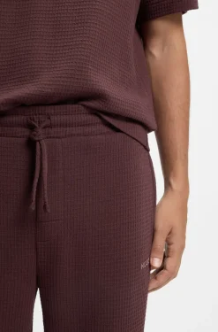 Cotton-blend pyjama bottoms with embroidered logo