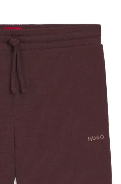 Cotton-blend pyjama bottoms with embroidered logo