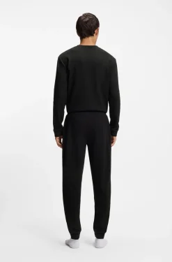 Cotton-blend pyjama bottoms with embroidered logo