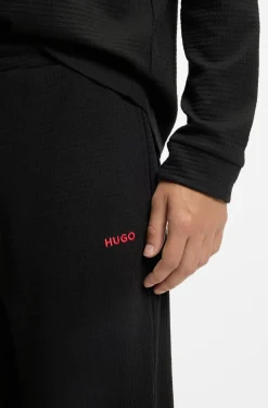 Cotton-blend pyjama bottoms with embroidered logo