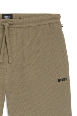 Cotton-blend pyjama shorts with embroidered logo