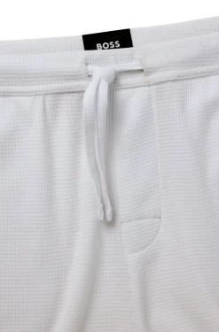 Cotton-blend pyjama shorts with embroidered logo