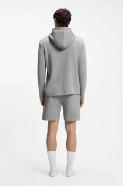 Cotton-blend pyjama shorts with embroidered logo