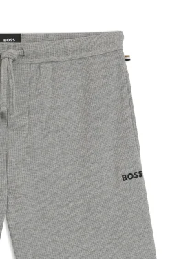 Cotton-blend pyjama shorts with embroidered logo