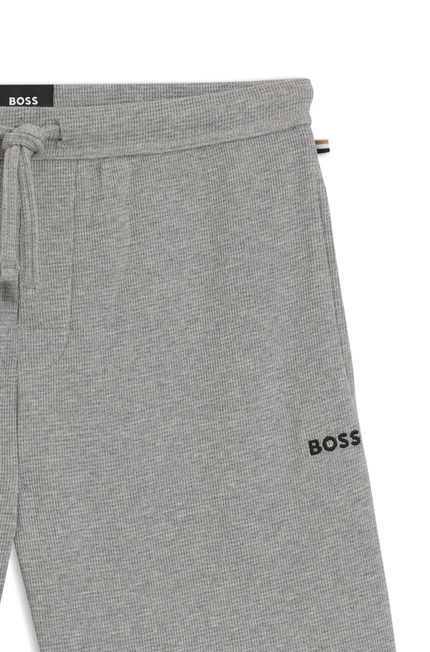Cotton-blend pyjama shorts with embroidered logo