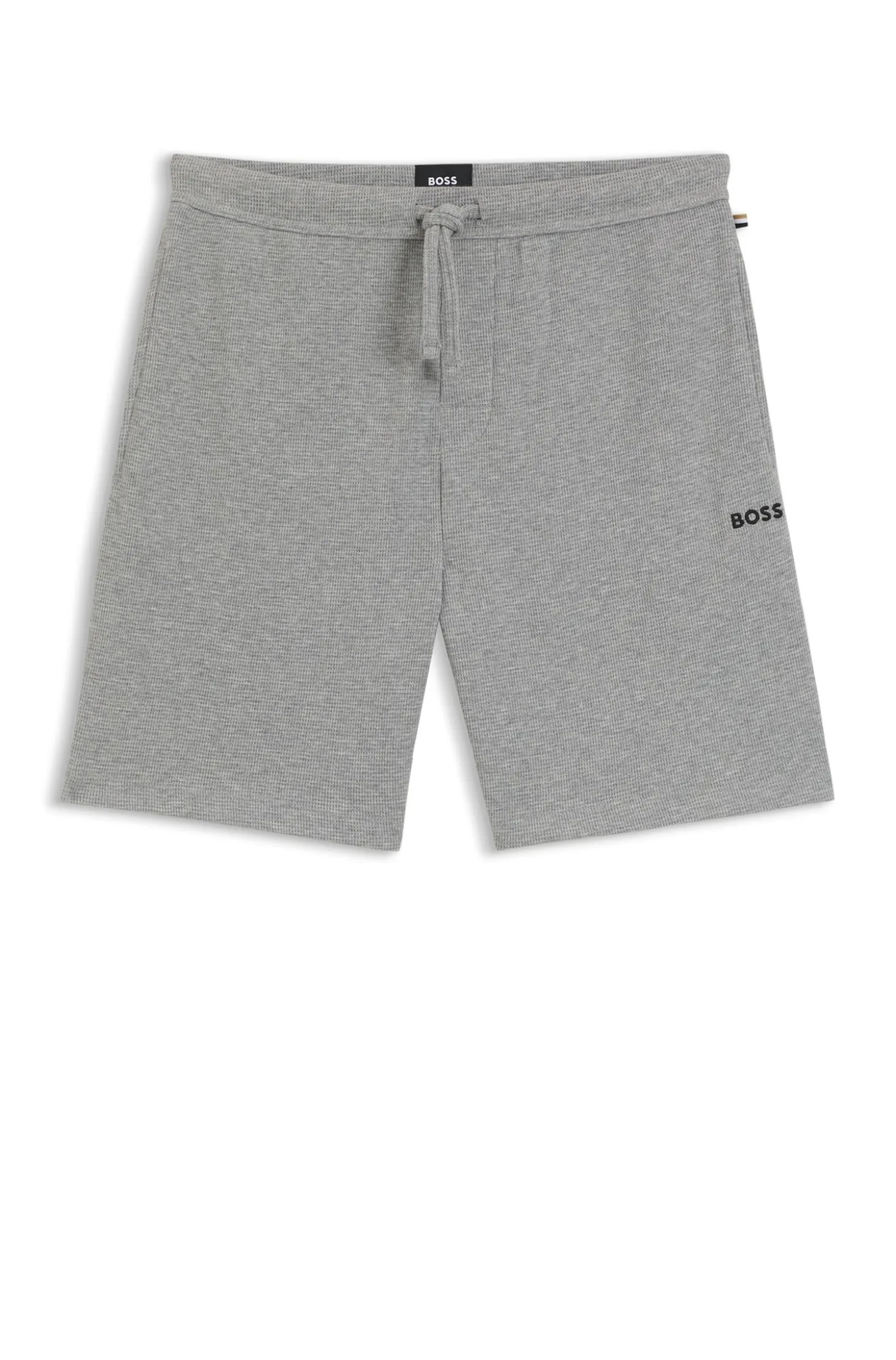 Cotton-blend pyjama shorts with embroidered logo