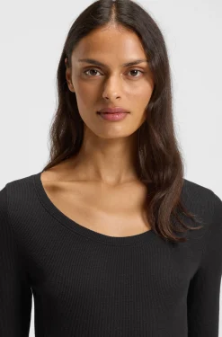 Cotton-blend pyjama top with waffle structure