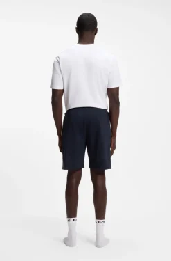 Cotton-blend shorts with metallic logo