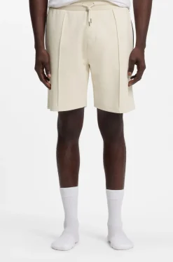 Cotton-blend shorts with metallic logo
