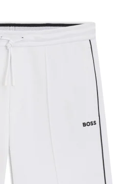 Cotton-blend shorts with piped trims