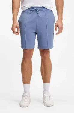 Cotton-blend shorts with piped trims