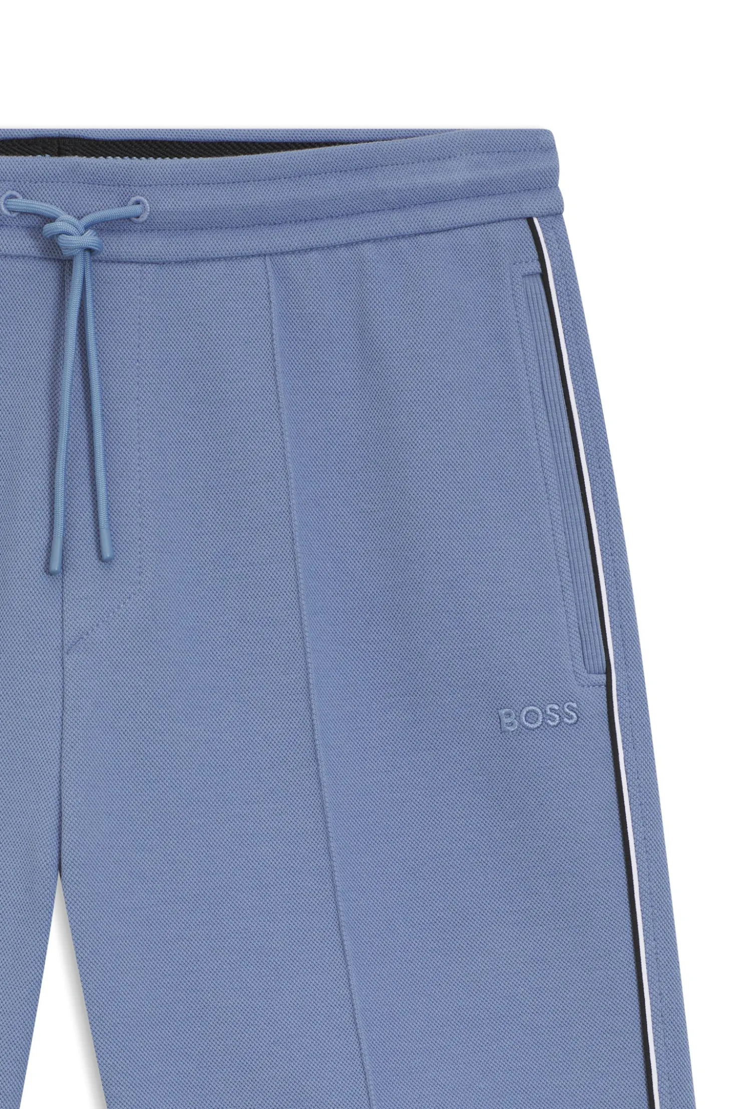 Cotton-blend shorts with piped trims