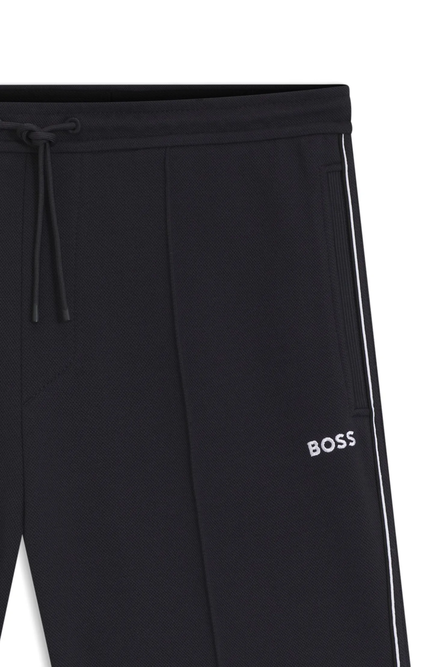 Cotton-blend shorts with piped trims
