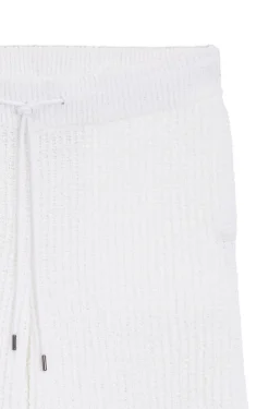 Cotton-blend shorts with rib knit
