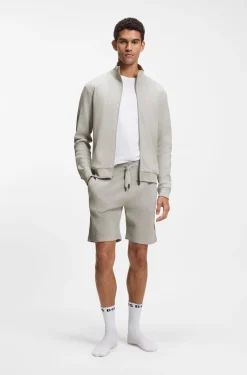 Cotton-blend shorts with waffle structure