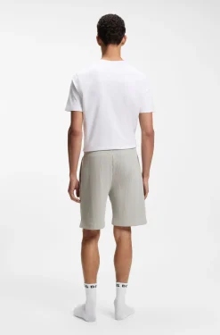 Cotton-blend shorts with waffle structure