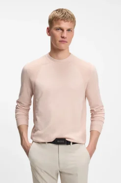Cotton-blend sweater with bodymapping structure