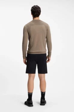 Cotton-blend sweater with bodymapping structure
