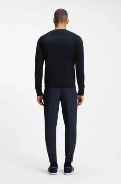 Cotton-blend sweater with bodymapping structure