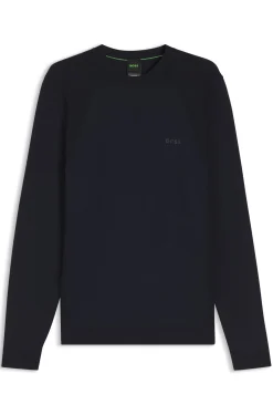 Cotton-blend sweater with bodymapping structure