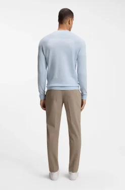 Cotton-blend sweater with bodymapping structure