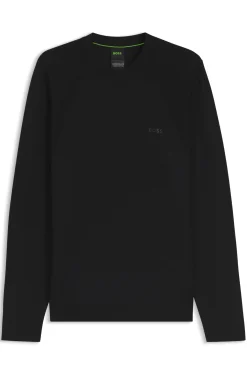 Cotton-blend sweater with bodymapping structure