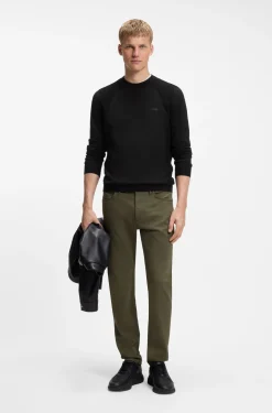 Cotton-blend sweater with bodymapping structure