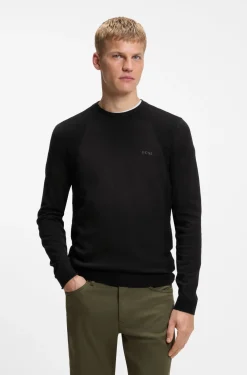 Cotton-blend sweater with bodymapping structure