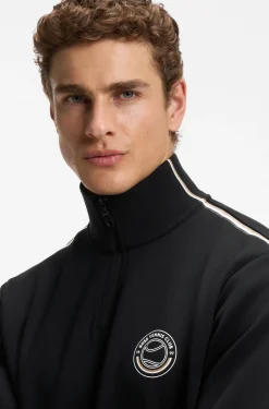 Cotton-blend sweatshirt with tennis artwork