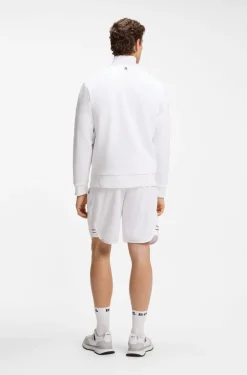 Cotton-blend sweatshirt with tennis artwork