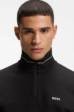 Cotton-blend sweatshirt with embroidered logo