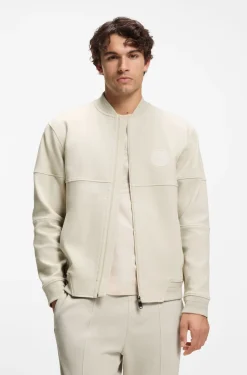 Cotton-blend sweatshirt with tennis-themed logo