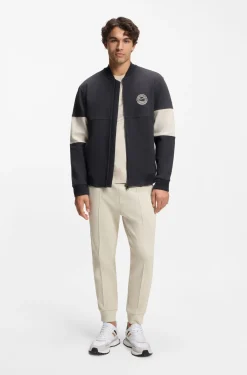Cotton-blend sweatshirt with tennis-themed logo
