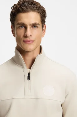 Cotton-blend sweatshirt with tennis-themed logo