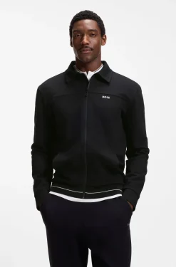 Cotton-blend sweatshirt with embroidered logo