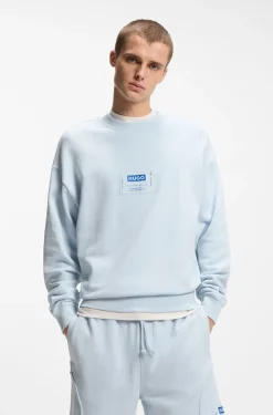 Cotton-blend sweatshirt with logo label