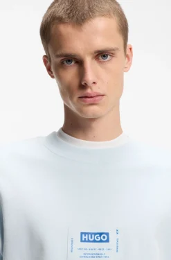 Cotton-blend sweatshirt with logo label