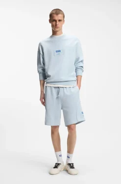 Cotton-blend sweatshirt with logo label