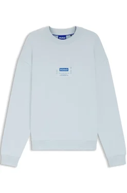 Cotton-blend sweatshirt with logo label