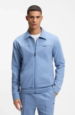 Cotton-blend sweatshirt with embroidered logo