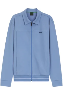 Cotton-blend sweatshirt with embroidered logo