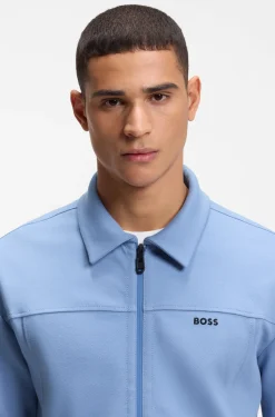Cotton-blend sweatshirt with embroidered logo