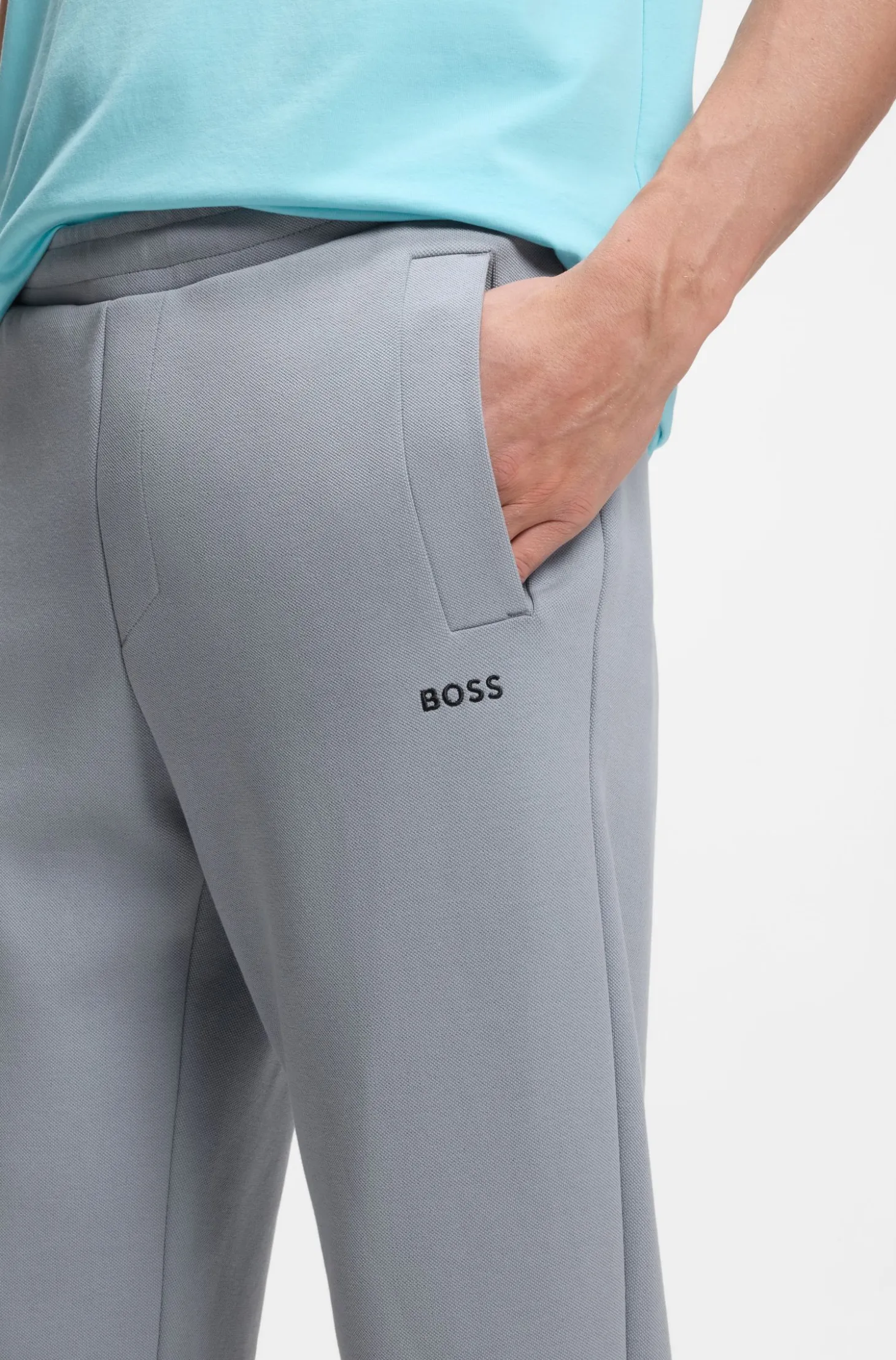 Cotton-blend tracksuit bottoms with embroidered logo