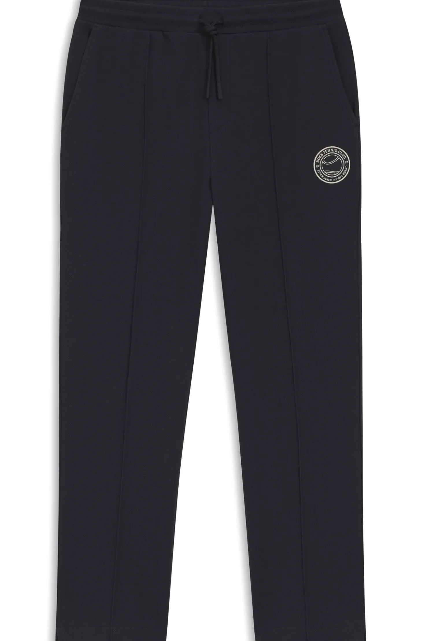 Cotton-blend tracksuit bottoms with tennis-themed logo